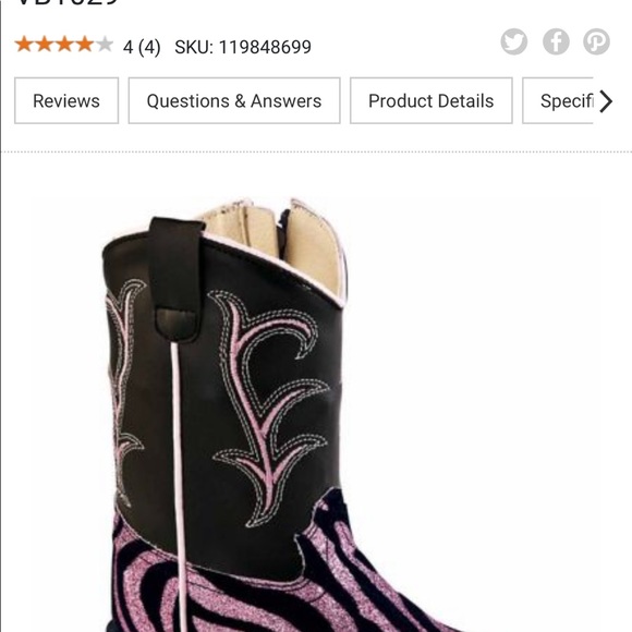 Toddler Old West Boot 5c - Picture 2 of 7